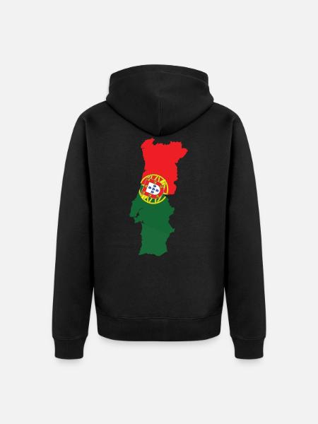 Portugal - Unisex Premium Organic Zip Hoodie - black