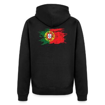 Portugal - Veste à capuche bio Premium Unisexe - noir - Dos - Nico (187cm)