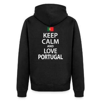 Portugal - Veste à capuche bio Premium Unisexe - noir - Dos - Nico (187cm)