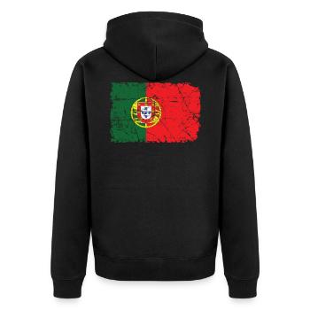 Portugal - Veste à capuche bio Premium Unisexe - noir - Dos - Nico (187cm)