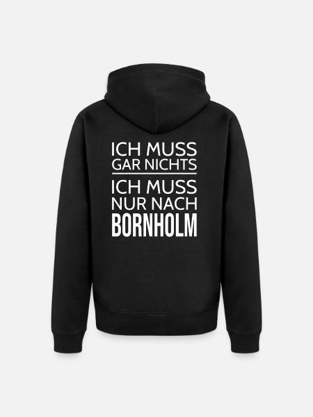 Bornholm Geschenk - Unisex Premium Bio Zip Hoodie - Schwarz