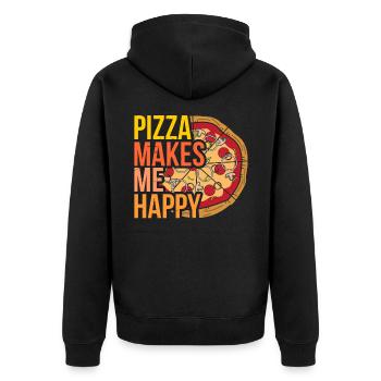 pizza - Veste à capuche bio Premium Unisexe - noir - Dos - Nico (187cm)