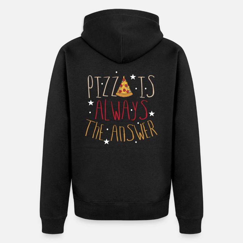 pizza - Veste à capuche bio Premium Unisexe - noir