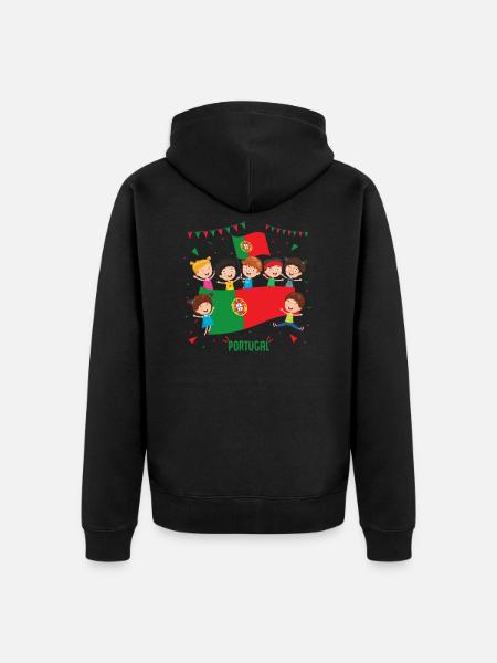 Portugal - Unisex Premium Organic Zip Hoodie - black