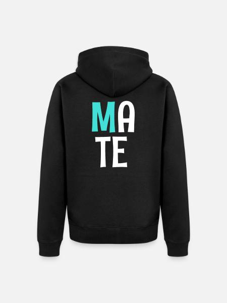 Par af valentine par - Premium økologisk unisex-hættejakke - sort
