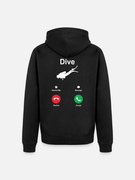 plongée - Veste à capuche bio Premium Unisexe - noir