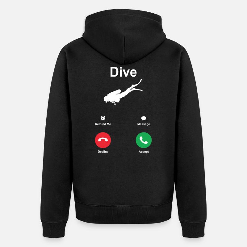 Tauchen - Unisex Premium Bio Zip Hoodie - Schwarz