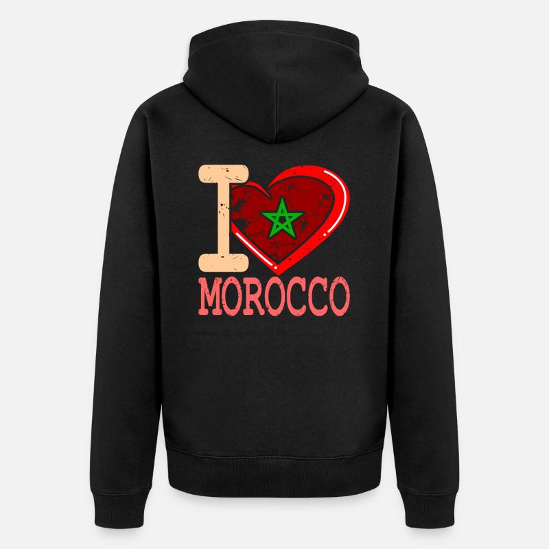 Le maroc - Veste à capuche bio Premium Unisexe - noir