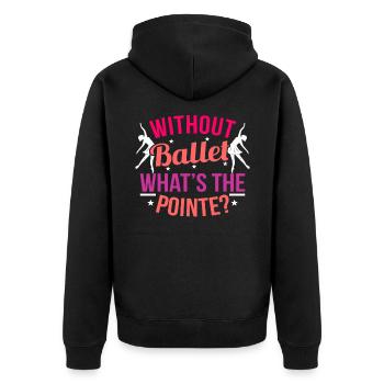 ballet - Unisex Premium Organic Zip Hoodie - black - Back - Nico (187cm)