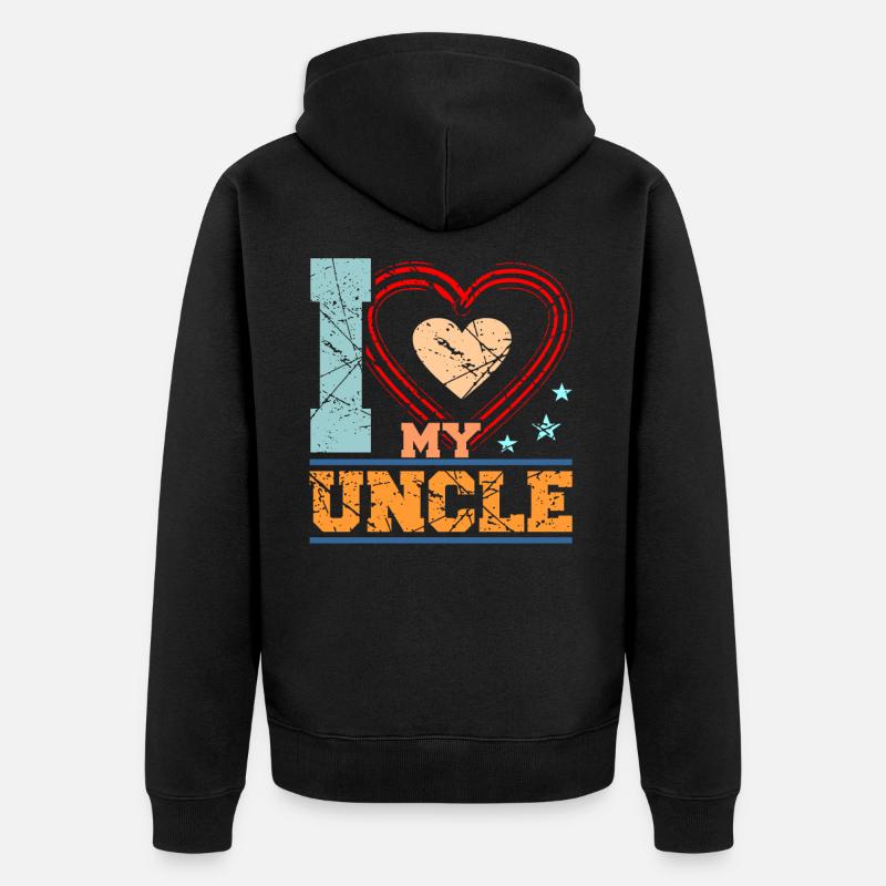 oncle - Veste à capuche bio Premium Unisexe - noir