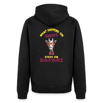 safari - Veste à capuche bio Premium Unisexe - noir - Dos - Nico (187cm)