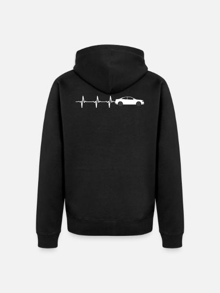 automobile - Unisex Premium Organic Zip Hoodie - black