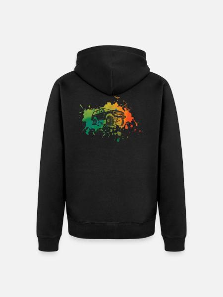 automobile - Unisex Premium Organic Zip Hoodie - black