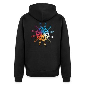 Trombone trombone - Unisex Premium Organic Zip Hoodie - black - Back - Nico (187cm)