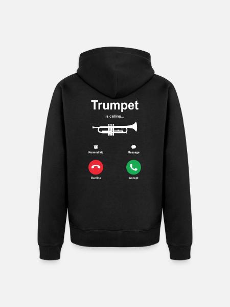 Trumpet - Unisex Premium Organic Zip Hoodie - black