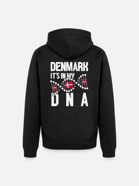 Danimarca Danese regalo danese Copenaghen - Felpa con cappuccio ecologica premium unisex - nero