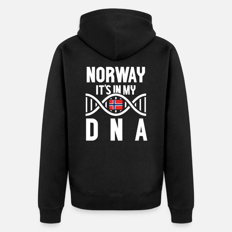 Norwegen - Unisex Premium Bio Zip Hoodie - Schwarz