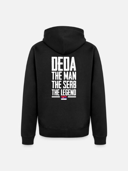 Serbia - Unisex Premium Organic Zip Hoodie - black