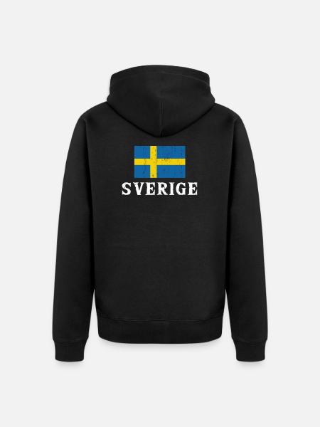 Suède - Veste à capuche bio Premium Unisexe - noir