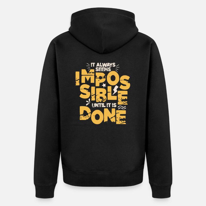 Énonciations de motivation - Veste à capuche bio Premium Unisexe - noir