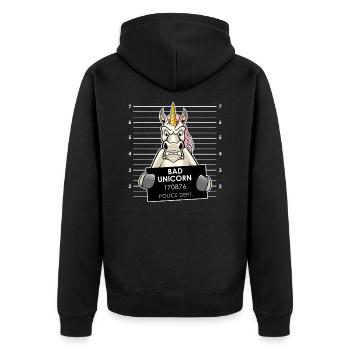 Licornes de la licornes - Veste à capuche bio Premium Unisexe - noir - Dos - Nico (187cm)