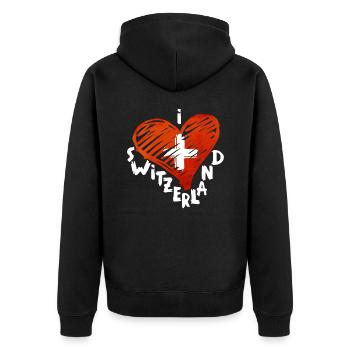 Suisse - Veste à capuche bio Premium Unisexe - noir - Dos - Nico (187cm)