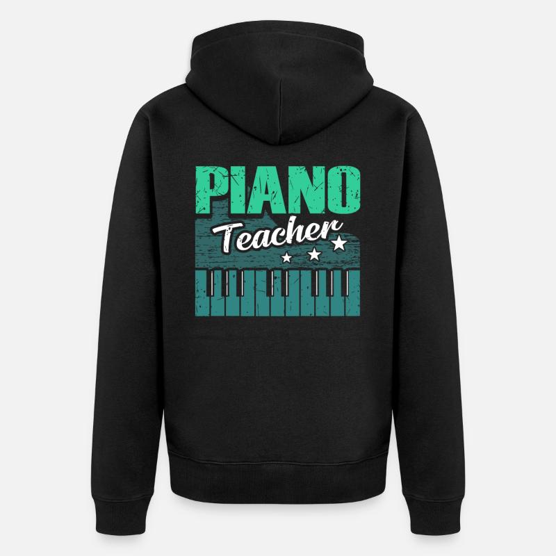 Piano piano - Veste à capuche bio Premium Unisexe - noir