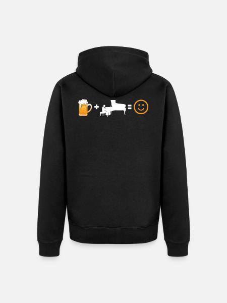 Piano piano - Unisex Premium Organic Zip Hoodie - black