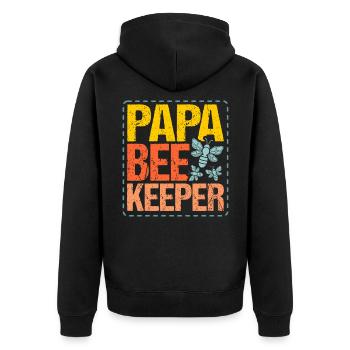 Apiculteurs apiculteurs - Veste à capuche bio Premium Unisexe - noir - Dos - Nico (187cm)