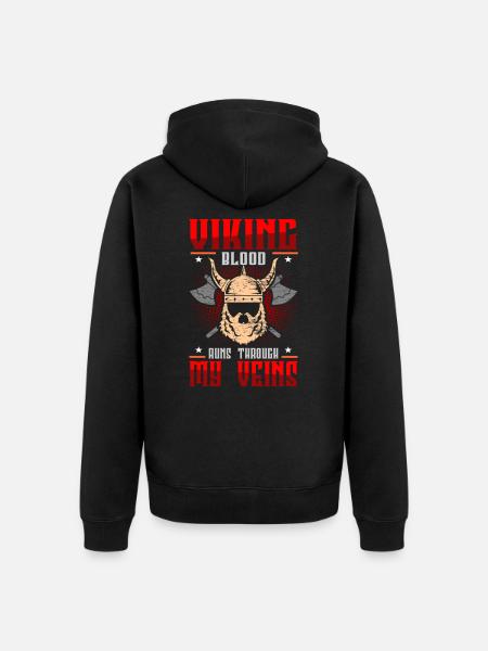 Wikinger Vikings - Veste à capuche bio Premium Unisexe - noir