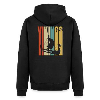 Vikings Vikings - Veste à capuche bio Premium Unisexe - noir - Dos - Nico (187cm)