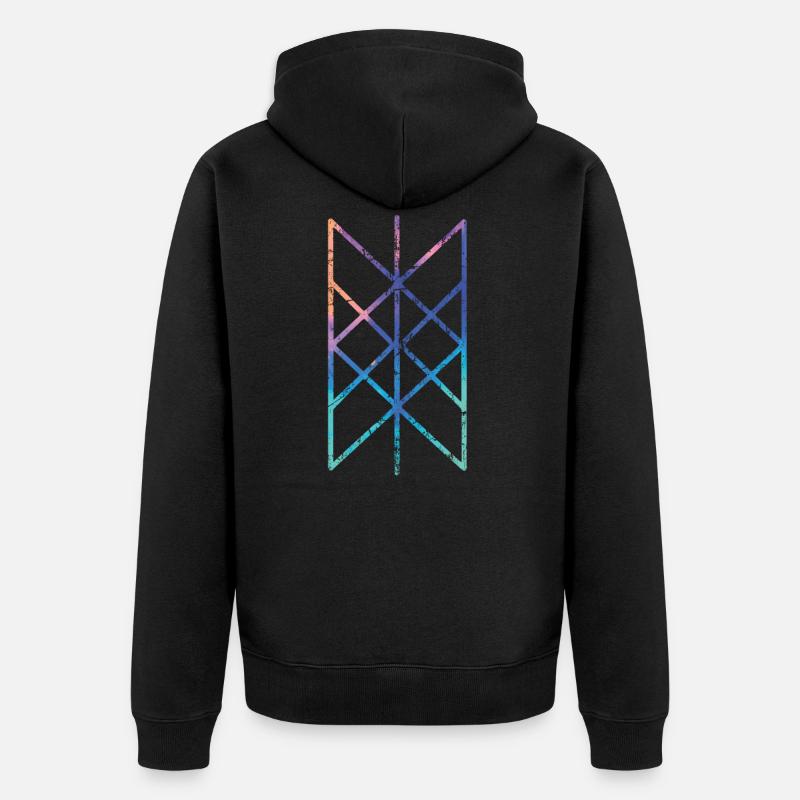 Wikinger Vikings - Unisex Premium Bio Zip Hoodie - Schwarz