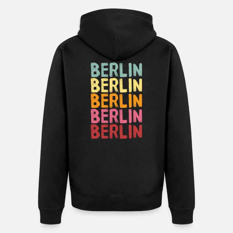Berlin - Veste à capuche bio Premium Unisexe - noir
