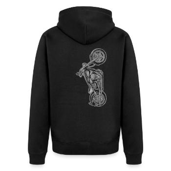 moto - Veste à capuche bio Premium Unisexe - noir - Dos - Nico (187cm)