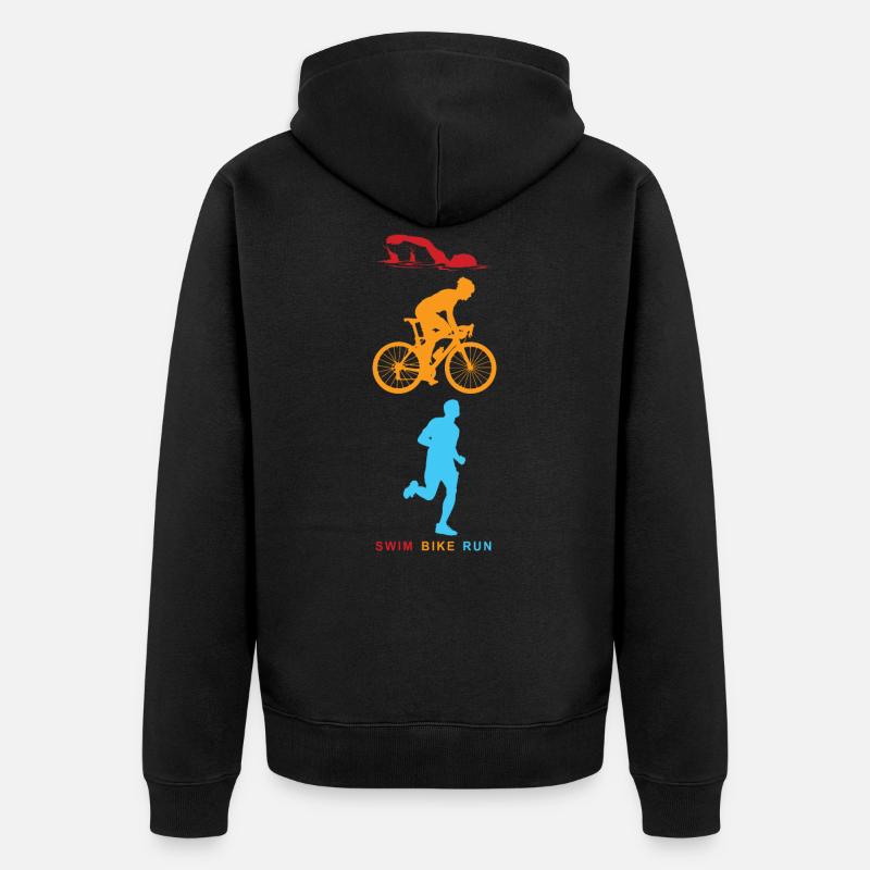 Triathlon - Veste à capuche bio Premium Unisexe - noir
