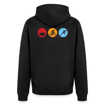 Triathlon - Veste à capuche bio Premium Unisexe - noir - Dos - Nico (187cm)