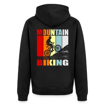 vélo tout terrain - Veste à capuche bio Premium Unisexe - noir - Dos - Nico (187cm)