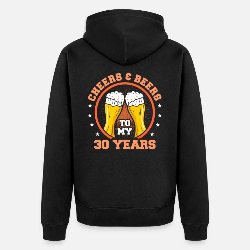 30e anniversaire - Veste à capuche bio Premium Unisexe - noir