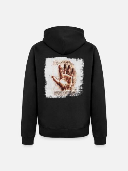 Léonard de Vinci - Veste à capuche bio Premium Unisexe - noir