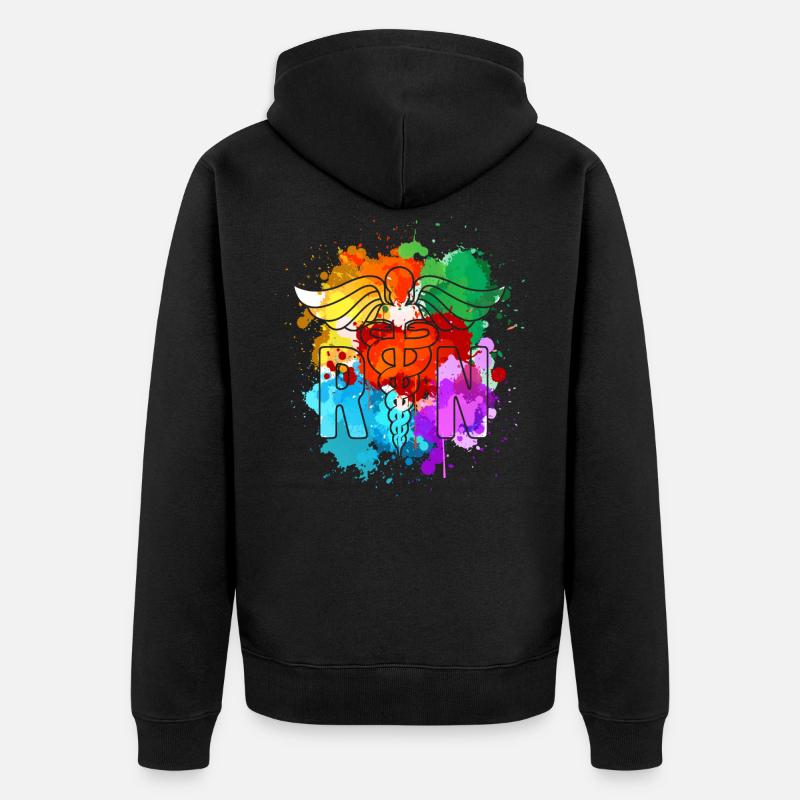 Krankenschwester Krankenpfleger - Unisex Premium Bio Zip Hoodie - Schwarz