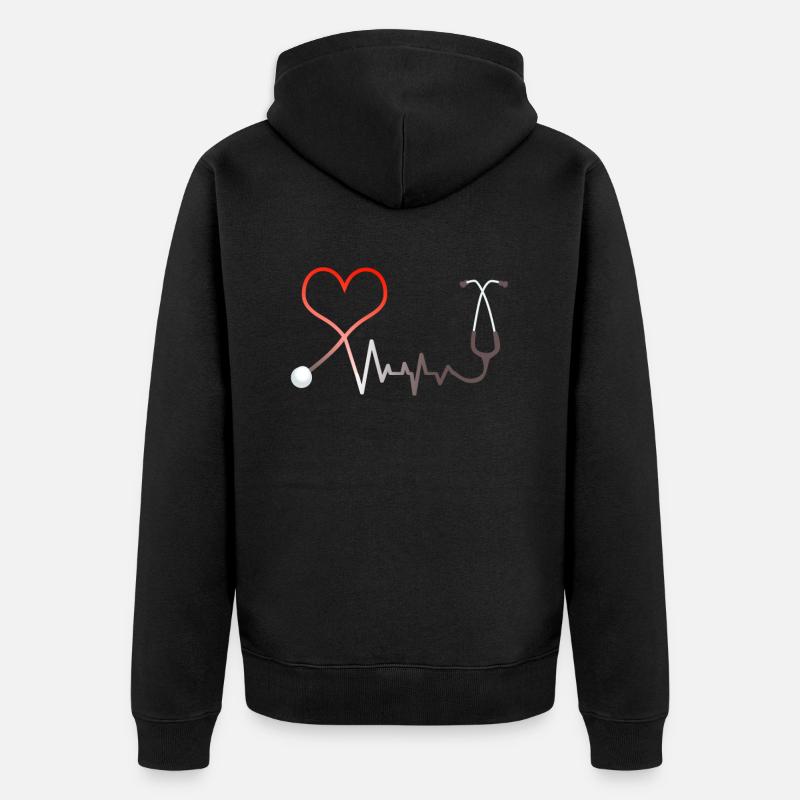Infirmière infirmière - Veste à capuche bio Premium Unisexe - noir