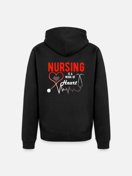 Nurse nurse - Unisex Premium Organic Zip Hoodie - black
