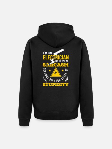 Electrician electrician - Unisex Premium Organic Zip Hoodie - black