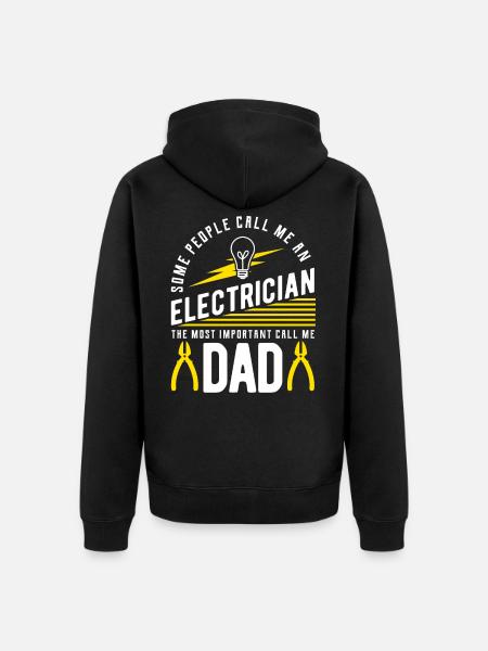 Elektriker Elektrikerin - Unisex Premium Bio Zip Hoodie - Schwarz