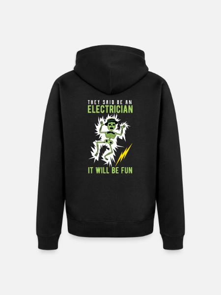 Elektriker Elektrikerin - Premium økologisk unisex-hættejakke - sort