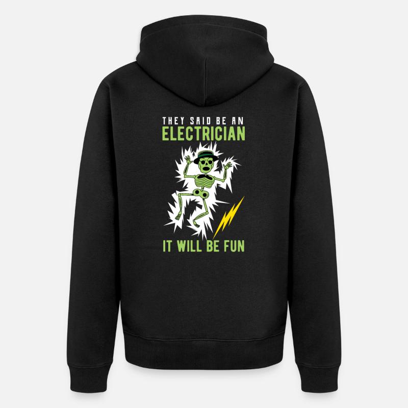 Électricien électricien - Veste à capuche bio Premium Unisexe - noir