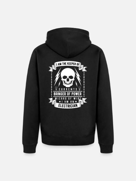 Electrician electrician - Unisex Premium Organic Zip Hoodie - black
