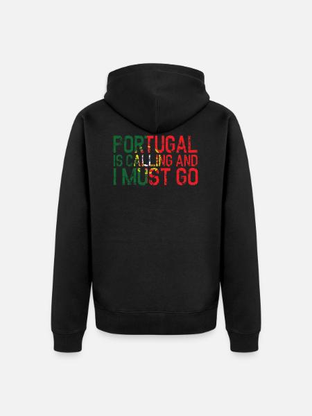 Portugal - Unisex Premium Organic Zip Hoodie - black