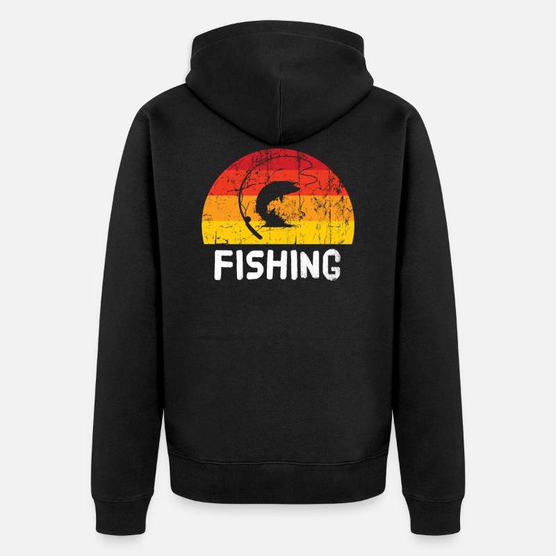 La pêche - Veste à capuche bio Premium Unisexe - noir