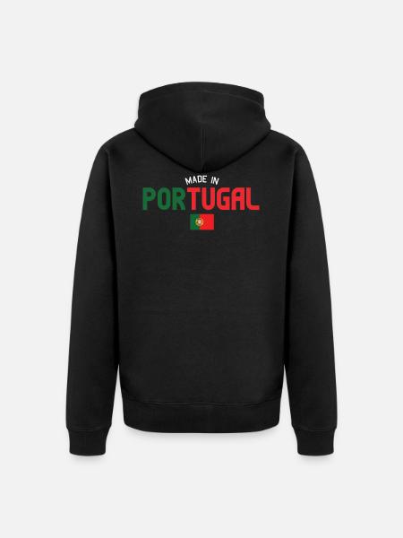 Portugal - Unisex Premium Organic Zip Hoodie - black